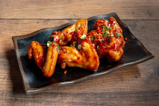 chicken wings with spicy sauce
